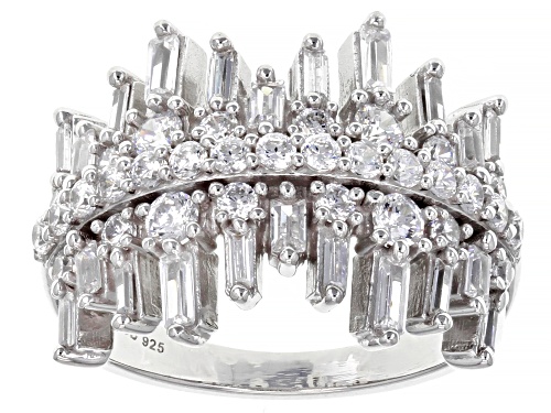 Pre-Owned Bella Luce ® 3.25ctw Rhodium Over Sterling Silver Ring (2.38ctw DEW) - Size 12