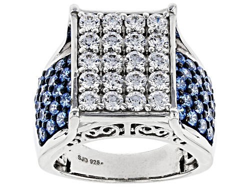 Photo of Pre-Owned Bella Luce Luxe ™ Arctic Blue And White Cubic Zirconia Rhodium Over Sterling Si - Size 5