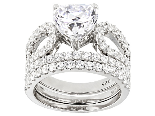 Photo of Pre-Owned Bella Luce ® 7.55ctw Rhodium Over Sterling Silver Ring With 2 Bands (3.61ctw DEW) - Size 12