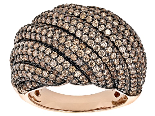 Pre-Owned Bella Luce ® 5.67CTW Champange Diamond Simulant Eterno ™ Rose Gold Over Silver Ring (2.51C - Size 5