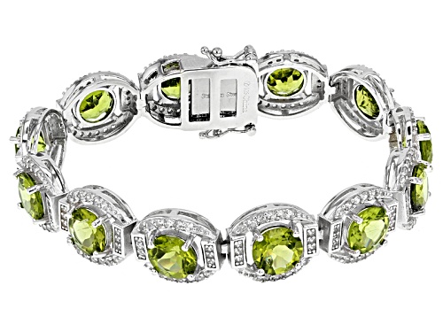 Photo of Pre-Owned Green Peridot Sterling Silver Bracelet 32.25ctw - Size 7