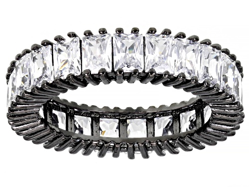 Photo of Pre-Owned Bella Luce ® 7.82ctw White Diamond Simulant Black Rhodium Over Sterling Silver Eternity Ba - Size 11.5