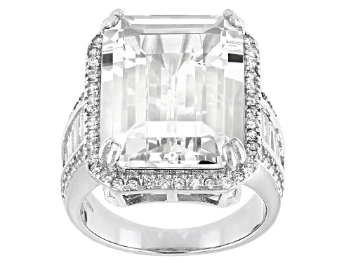 Photo of Pre-Owned Bella Luce ® 20.26ctw Rhodium Over Sterling Silver Ring - Size 6