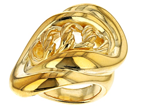 Photo of Pre-Owned Moda Al Massimo™ 18K Yellow Gold Over Bronze Statement Ring - Size 4