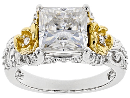 Pre-Owned MOISSANITE FIRE(R) 3.16CTW DEW PLATINEVE(R) AND 14K YELLOW GOLD ACCENT OVER PLATINEVE RING - Size 8