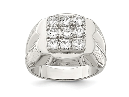 Pre-Owned Bella Luce ® Rhodium Over Sterling Silver Mens Ring (0.99ctw DEW) - Size 11
