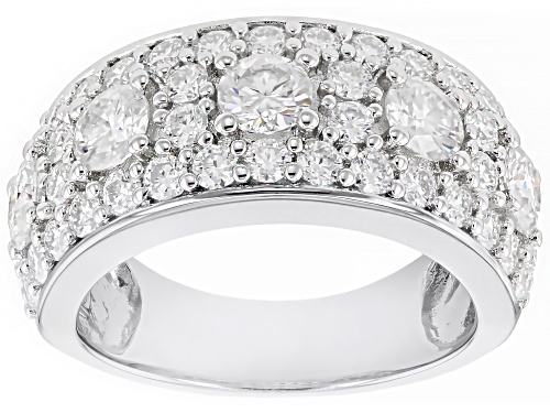 Pre-Owned MOISSANITE FIRE(R) 2.41CTW DEW ROUND PLATINEVE(R) RING - Size 7