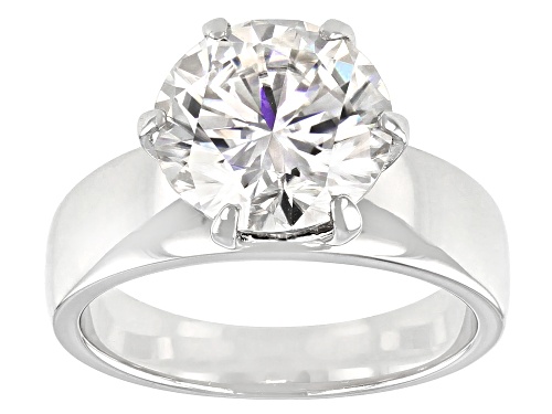 Pre-Owned MOISSANITE FIRE(R) 4.20CT DEW ROUND PLATINEVE(R) RING - Size 6