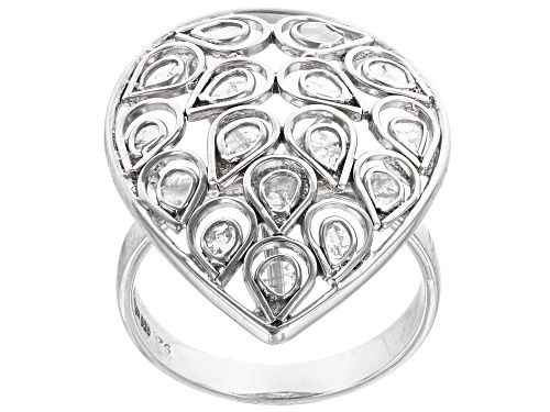 Photo of Pre-Owned Artisan Collection of India™ Polki Diamond Sterling Silver Ring - Size 11