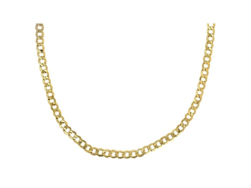 Photo of Pre-Owned 10k Yellow Gold Hollow Curb Link Necklace 20 inch 4mm - Size 20