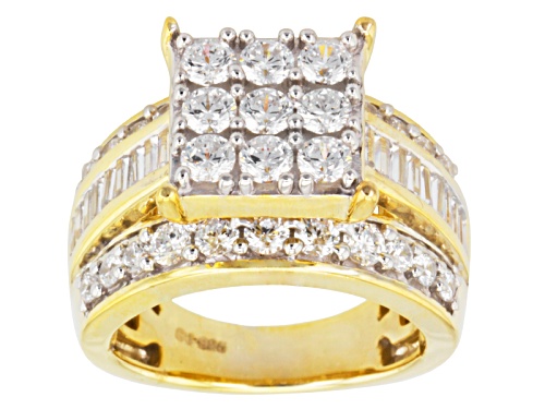 Photo of Pre-Owned Bella Luce ® 4.79ctw Diamond Simulant Round & Baguette Eterno ™ Yellow Ring (2.94ctw Dew) - Size 12