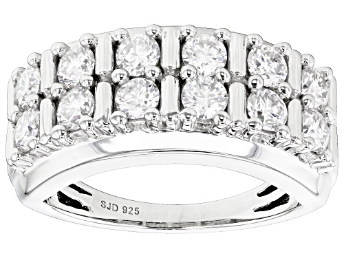 Pre-Owned MOISSANITE FIRE(R) 1.20CTW DEW ROUND PLATINEVE(R) RING - Size 7
