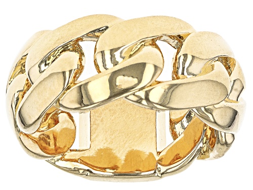 Pre-Owned Moda Al Massimo® 18k Yellow Gold Over Bronze Mariner Link Ring - Size 8