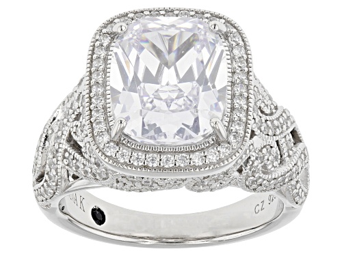 Pre-Owned Vanna K™ Bella Luce® 7.89ctw White Diamond Simulant Platineve™ Holiday Ring (4.78ctw DEW) - Size 5