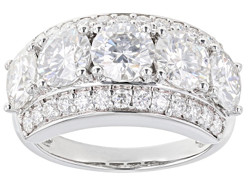 Pre-Owned MOISSANITE FIRE(R) 4.78CTW DEW ROUND PLATINEVE(R) RING - Size 6