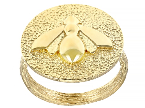 Pre-Owned Artisan Collection of Turkey™ 18k Yellow Gold Over Sterling Silver Bee Ring - Size 4