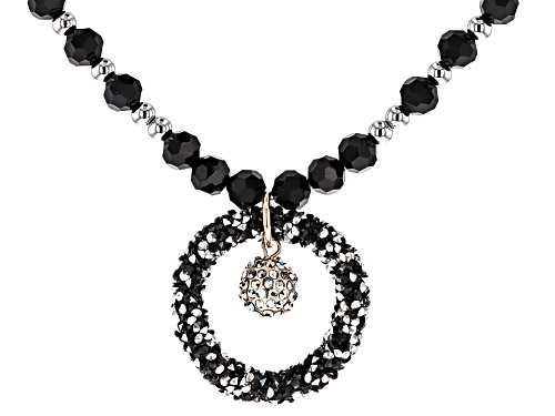 Photo of Pre-Owned Off Park® Collection, Black Crystal, Resin Stone & Bead Gold Tone Necklace - Size 18