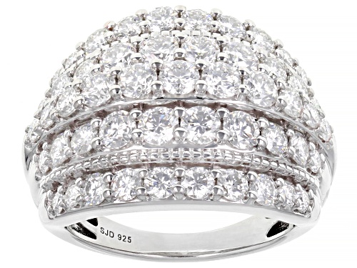 Pre-Owned MOISSANITE FIRE(R) 3.10CTW DEW ROUND PLATINEVE(R) RING - Size 5