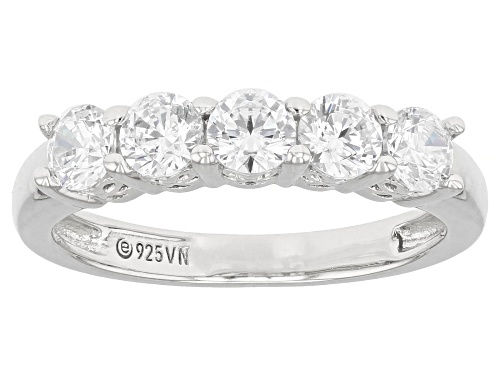 Pre-Owned Bella Luce® 1.25ctw White Diamond Simulant Platinum Over Sterling Silver Ring (0.75 DEW) - Size 7