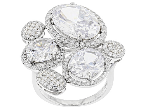 Photo of Pre-Owned Bella Luce® 19.14ctw  Rhodium Over Sterling Silver Ring (11.41ctw DEW) - Size 7