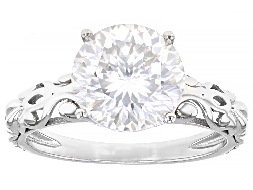 Pre-Owned MOISSANITE FIRE(R) 4.13CT DEW ROUND INFERNO CUT(TM) PLATINEVE(R) RING - Size 11