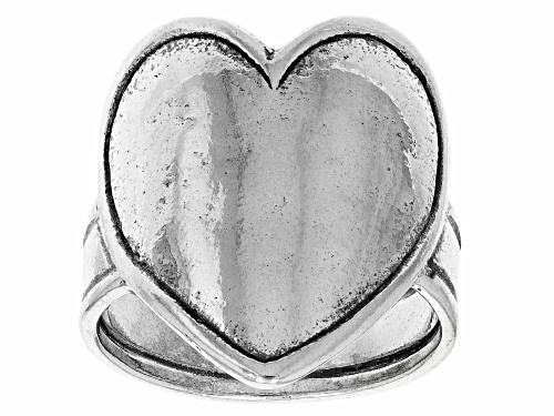 Pre-Owned Artisan Collection of Israel™ Sterling Silver Center Heart Ring - Size 8