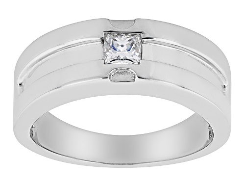Pre-Owned MOISSANITE FIRE(R) .37CTW DEW PRINCESS CUT PLATINEVE(R) MENS RING - Size 12
