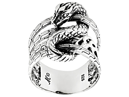 Pre-Owned Artisan Collection of Bali™ Sterling Silver Multi-Row Dragon Ring - Size 9