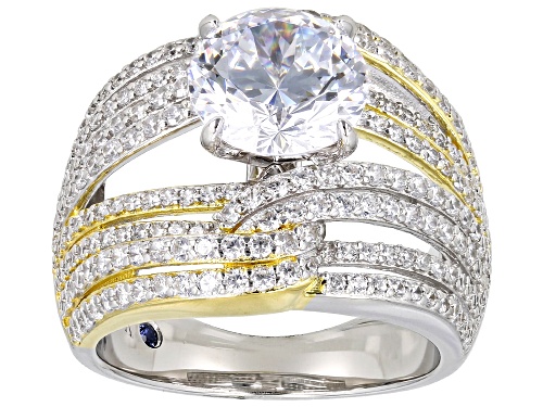 Pre-Owned Vanna K™ For Bella Luce® 7.13ctw Diamond Simulant Platineve® & Eterno™ Yellow 12th Anniver - Size 6