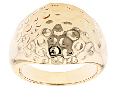 Pre-Owned Paula Deen Jewelry™, 18k Yellow Gold Over Brass Textured Dome Ring - Size 6