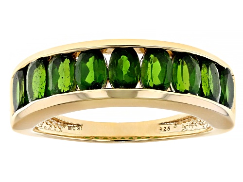 Pre-Owned 2.11ctw Chrome Diopside 18k Yellow Gold Over Sterling Silver Ring - Size 7