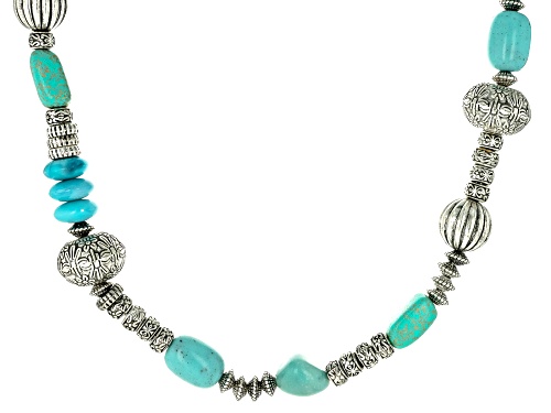 Pre-Owned Paula Deen Jewelry™ Acrylic Oxidized Silver Tone Vintage Beaded Necklace