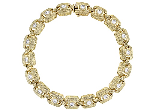 Pre-Owned Judith Ripka 3.45ctw Bella Luce® Diamond Simulant 14k Gold Clad Haute Collection Bracelet - Size 8