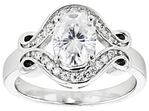 Pre-Owned MOISSANITE FIRE® 1.72CTW DEW OVAL & ROUND PLATINEVE® RING - Size 8