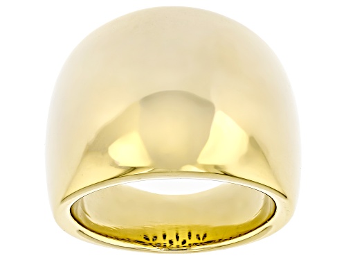 Pre-Owned Argento Oro™ 18k Yellow Gold Over Sterling Silver High Polished Graduated Dome Ring - Size 7