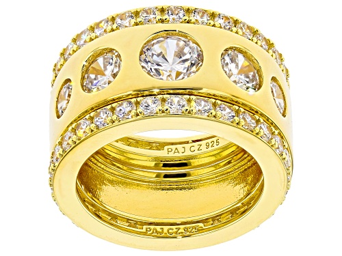 Pre-Owned Bella Luce® 7.29ctw White Diamond Simulant Eterno™ Yellow Ring Set(4.41ctw DEW) - Size 6