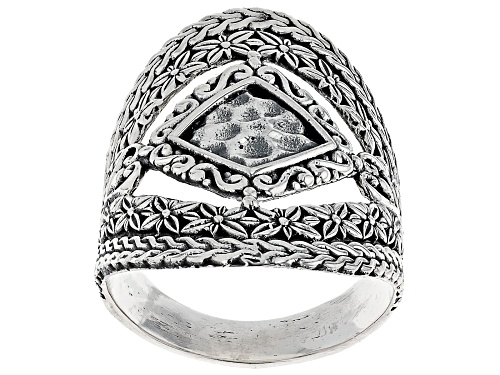 Pre-Owned Artisan Collection of Bali™ Sterling Silver Statement Floral Ring - Size 5