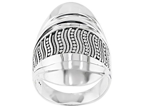 Pre-Owned Artisan Collection of Bali™ Jawan Bead Sterling Silver Polished Ring - Size 11