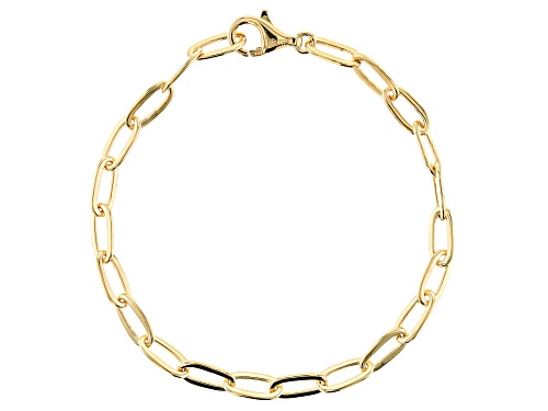 Pre-Owned Artisan Collection of Turkey™ 18k Yellow Gold Over Sterling Silver Chain Bracelet - Size 7.5