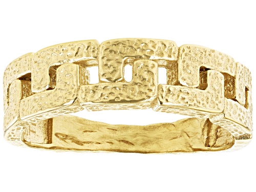 Pre-Owned Artisan Collection of Turkey™ 18K Yellow Gold Over Sterling Silver Interlocking Design Ban - Size 6