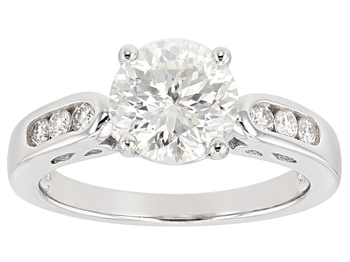 Pre-Owned MOISSANITE FIRE® 2.35CTW DEW INFERNO CUT™  AND ROUND BRILLANT PLATINEVE® RING - Size 10