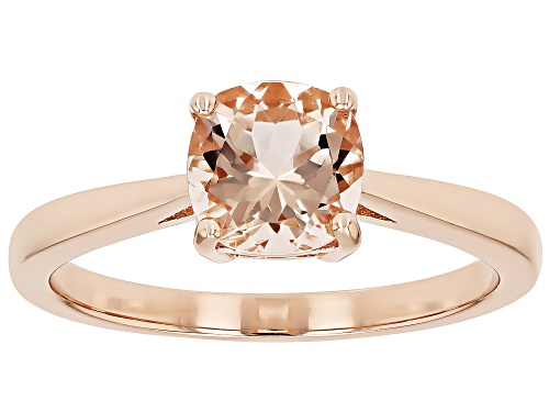 Pre-Owned 1.15ct Morganite 18k Rose Gold Over Sterling Silver Ring - Size 9