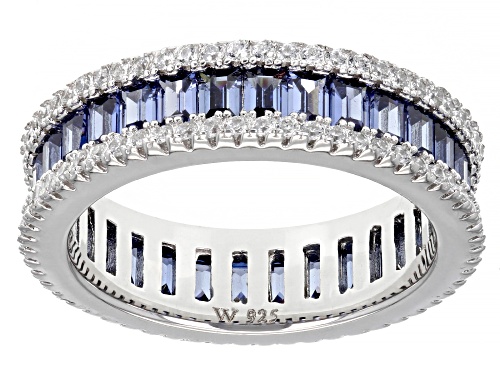 Pre-Owned Charles Winston For Bella Luce ® 4.74ctw Tanzanite And  Diamond Simulants Rhodium Over Sil - Size 8