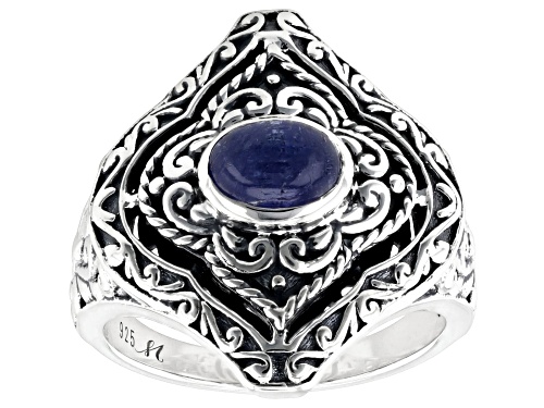Pre-Owned Artisan Collection of Bali™ 6x4mm Tanzanite Sterling Silver Ring - Size 7