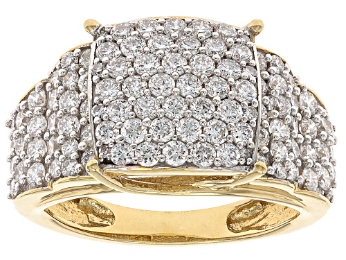 Pre-Owned Prazana® Lab-Grown Diamonds 1.85ctw White Diamond 14k Gold Over Sterling Silver Ring, H SI - Size 7
