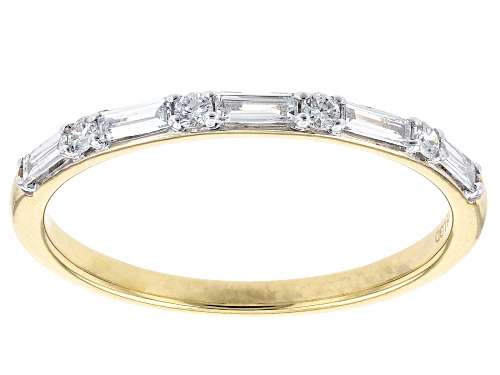 Pre-Owned Prazana® Lab-Grown Diamonds 0.27ctw White Diamond 14k Yellow Gold Over Silver Ring, H SI1 - Size 7