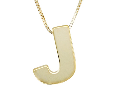 Pre-Owned 10k Yellow Gold Block Letter "J" Initial Necklace - Size 20