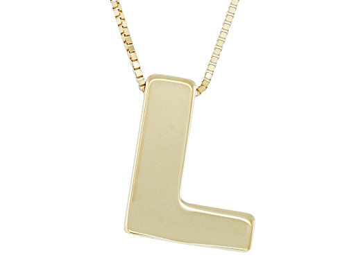 Pre-Owned 10k Yellow Gold Block Letter "L" Initial Necklace - Size 20