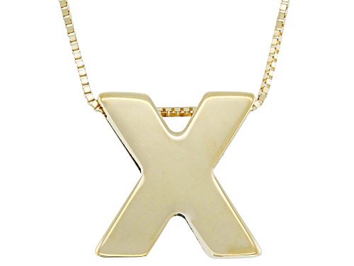 Pre-Owned 10k Yellow Gold Block Letter "X" Initial Necklace - Size 20