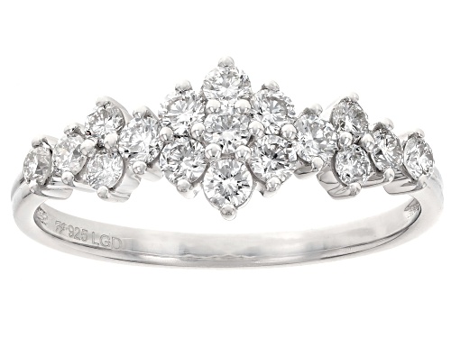 Pre-Owned Prazana® Lab-Grown Diamonds 0.60ctw Lab-Grown Diamond Rhodium Over Sterling Silver Band Ri - Size 8